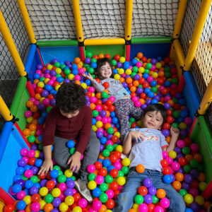 Playing in Ball Pit in Bounce ABA Preschool in Essex Junction, Vermont